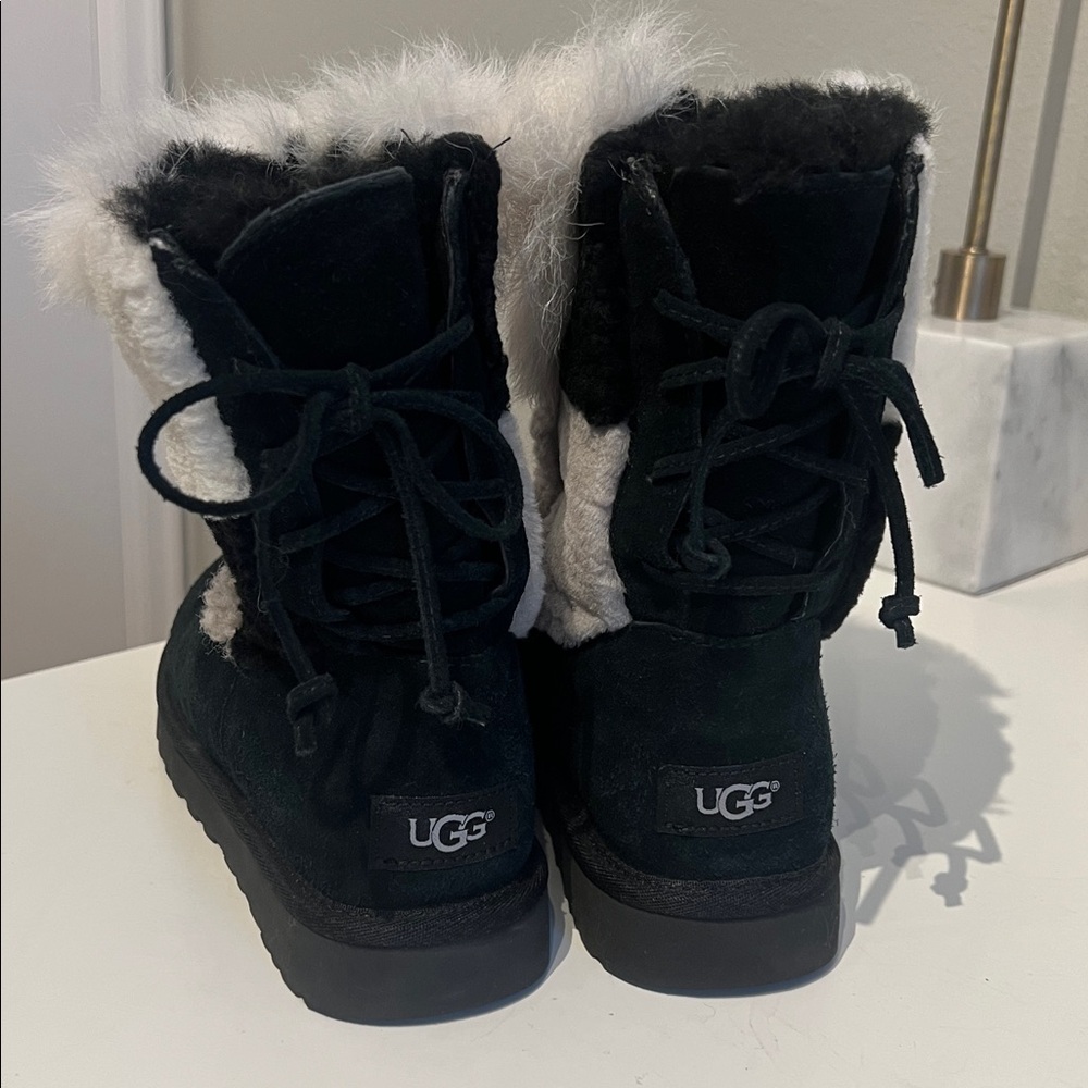 Ugg Patchwork Fluff Classic Short Bootie In Black… - image 3
